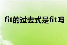 fit的過(guò)去式是fit嗎（fit過(guò)去式的兩種區(qū)別）