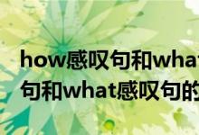 how感嘆句和what感嘆句的區(qū)別（how感嘆句和what感嘆句的區(qū)別）