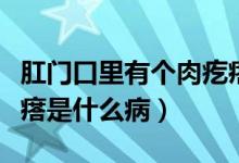 肛門口里有個肉疙瘩是什么（肛門口有個肉疙瘩是什么?。?class=