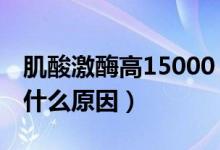 肌酸激酶高15000（肌酸激酶達(dá)到120000多什么原因）