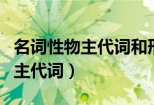 名詞性物主代詞和形容性物主代詞（名詞性物主代詞）