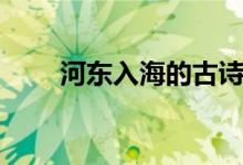 河東入海的古詩（什么里河東入海）