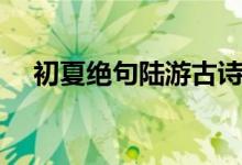 初夏絕句陸游古詩動(dòng)畫講解（初夏絕句）