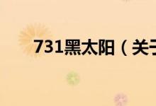 731黑太陽（關(guān)于731黑太陽的介紹）