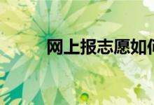 網(wǎng)上報志愿如何填（網(wǎng)上填志愿）