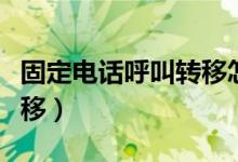 固定電話呼叫轉(zhuǎn)移怎么設(shè)置（固定電話呼叫轉(zhuǎn)移）