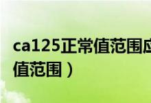 ca125正常值范圍應(yīng)該小于24嗎（ca125正常值范圍）