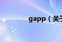 gapp（關(guān)于gapp的介紹）