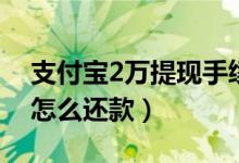 支付寶2萬(wàn)提現(xiàn)手續(xù)費(fèi)多少（支付寶2萬(wàn)提現(xiàn)怎么還款）