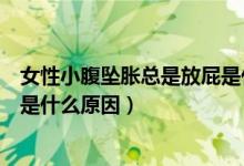 女性小腹墜脹總是放屁是什么問題（女性小腹墜脹總是放屁是什么原因）