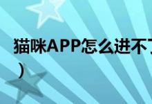 貓咪APP怎么進不了（貓咪app怎么下載不了）