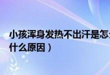 小孩渾身發(fā)熱不出汗是怎么回事（小孩身上很燙但不出汗是什么原因）