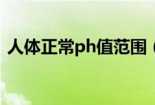 人體正常ph值范圍（人體正常pH值為多少）