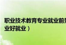 職業(yè)技術(shù)教育專業(yè)就業(yè)前景（2022高考職業(yè)技術(shù)學(xué)院哪些專業(yè)好就業(yè)）