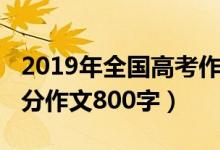 2019年全國高考作文滿分（2019全國高考滿分作文800字）