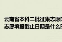 云南省本科二批征集志愿時間（2022云南高考本科二批征集志愿填報截止日期是什么時候）