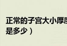 正常的子宮大小厚度是多少（正常的子宮大小是多少）