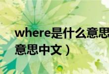 where是什么意思英語(yǔ)單詞（where是什么意思中文）