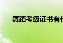 舞蹈考級(jí)證書有什么用（可有加分嗎）