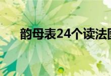 韻母表24個讀法圖解（韻母表怎么讀）