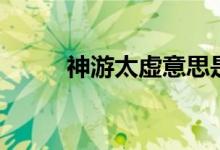 神游太虛意思是什么（神游太虛）