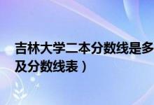 吉林大學(xué)二本分數(shù)線是多少2019（2022吉林二本大學(xué)排名及分數(shù)線表）