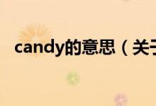 candy的意思（關(guān)于candy的意思的介紹）