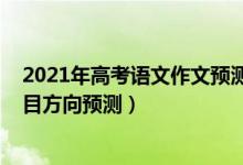 2021年高考語文作文預(yù)測的方向（2022年高考語文作文題目方向預(yù)測）