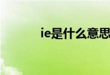 ie是什么意思中文（ie是什么）