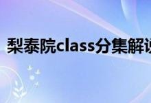 梨泰院class分集解說(shuō)（梨泰院class演員表）