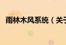 雨林木風(fēng)系統(tǒng)（關(guān)于雨林木風(fēng)系統(tǒng)的介紹）