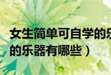 女生簡單可自學的樂器便宜（女生簡單可自學的樂器有哪些）