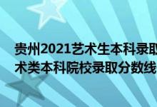 貴州2021藝術(shù)生本科錄取分?jǐn)?shù)線（貴州2022高考提前批藝術(shù)類(lèi)本科院校錄取分?jǐn)?shù)線是多少）