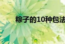 粽子的10種包法教程（粽子的種類(lèi)）