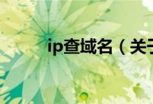 ip查域名（關(guān)于ip查域名的介紹）