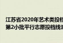 江蘇省2020年藝術(shù)類投檔線（江蘇2022藝術(shù)類本科提前批第2小批平行志愿投檔線匯總）