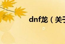 dnf龍（關(guān)于dnf龍的介紹）