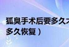 狐臭手術(shù)后要多久才可以喝酒（狐臭手術(shù)后要多久恢復(fù)）