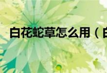 白花蛇草怎么用（白花蛇草哪些人不能用）