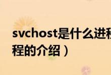 svchost是什么進(jìn)程（關(guān)于svchost是什么進(jìn)程的介紹）