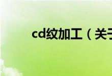 cd紋加工（關(guān)于cd紋加工的介紹）