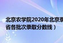 北京農(nóng)學院2020年北京錄取分數(shù)線（北京農(nóng)學院2021年各省各批次錄取分數(shù)線）