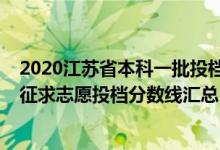 2020江蘇省本科一批投檔線（江蘇2022普通類(lèi)本科提前批征求志愿投檔分?jǐn)?shù)線匯總）