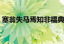 塞翁失馬焉知非福典故原文（塞翁失馬原文）