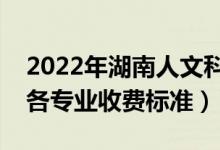 2022年湖南人文科技學(xué)院學(xué)費多少錢（一年各專業(yè)收費標(biāo)準）