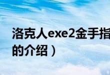 洛克人exe2金手指（關于洛克人exe2金手指的介紹）