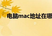 電腦mac地址在哪（電腦mac地址查詢）