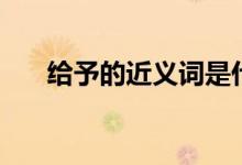 給予的近義詞是什么（給予的近義詞）