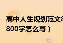 高中人生規(guī)劃范文800字（高中人生規(guī)劃范文800字怎么寫）