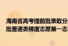 海南省高考提前批錄取分?jǐn)?shù)線2021年（海南2022本科提前批普通類梯度志愿第一志愿投檔分?jǐn)?shù)線）